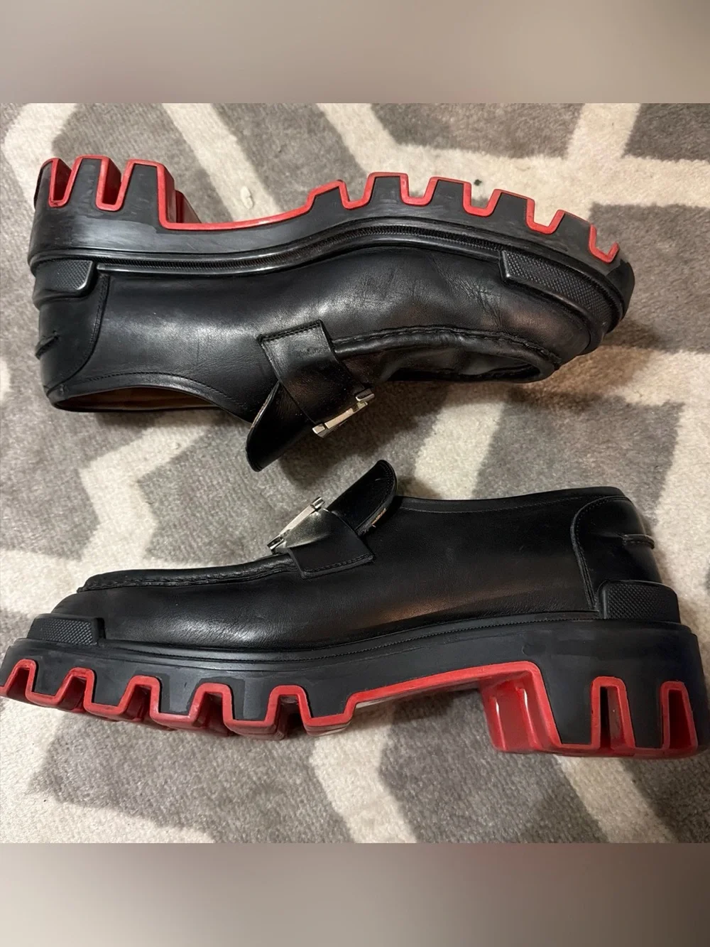 Men’s sz 11 Christian Louboutin CL Moc Dune Platform Loafers